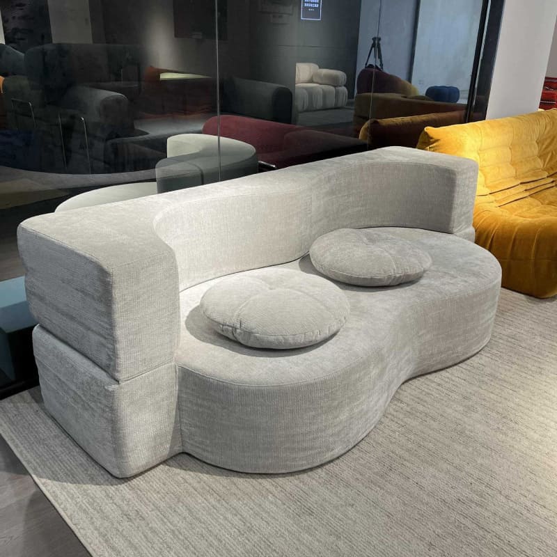 Modern Double Compression Sofa | High-Elastic Boneless Couch Converts to Bed